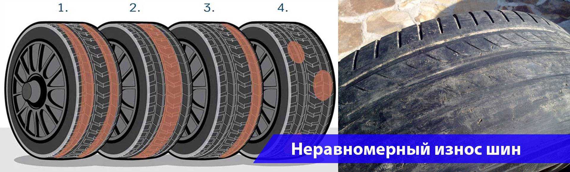 О чем может рассказать изношенная шина? определяем неисправность по характеру износа покрышки