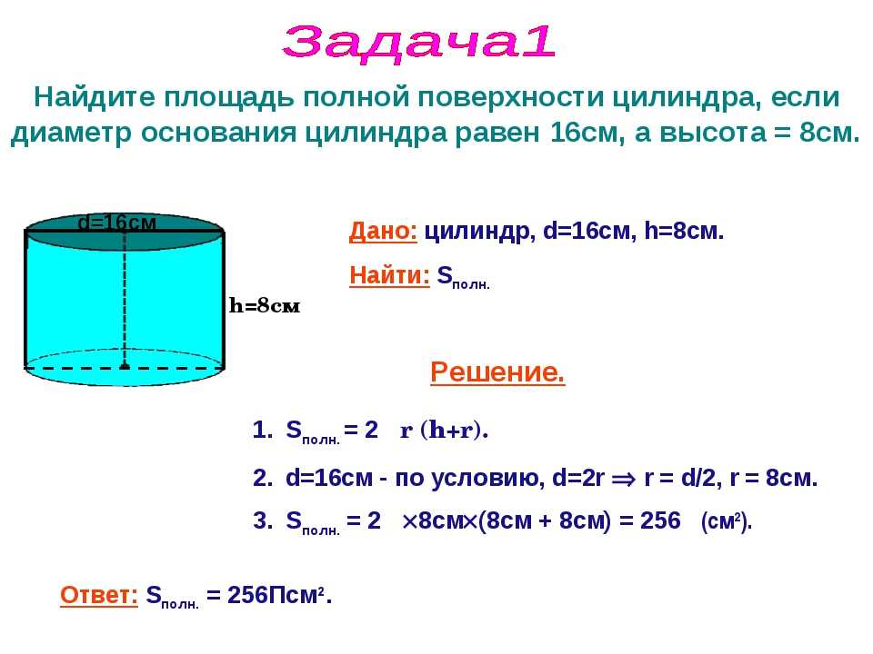 Осевое сечение цилиндра прямого и наклонного. формулы для площади сечения и его диагоналей
