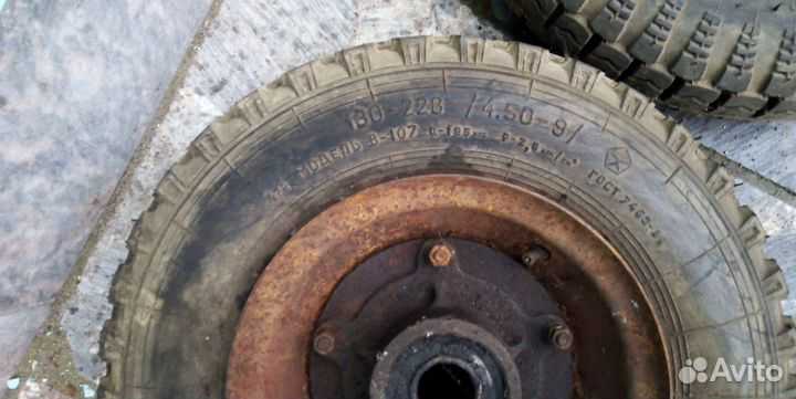 Новые шины 4,50-9 модель В -107, с камерами , 130-228, с хранения производство СССР, 2 штуки Применяемость: Советская сх техника — малогабаритные