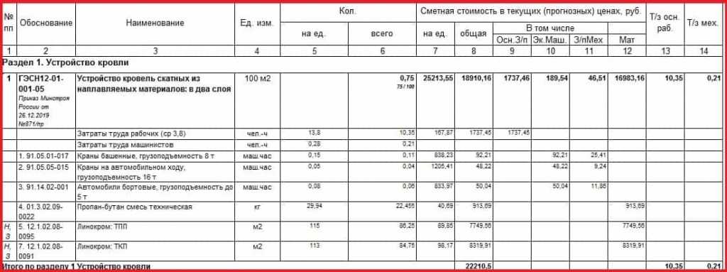 Смесительный узел - расценка в смете