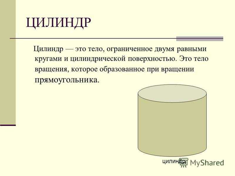 Цилиндр - cylinder